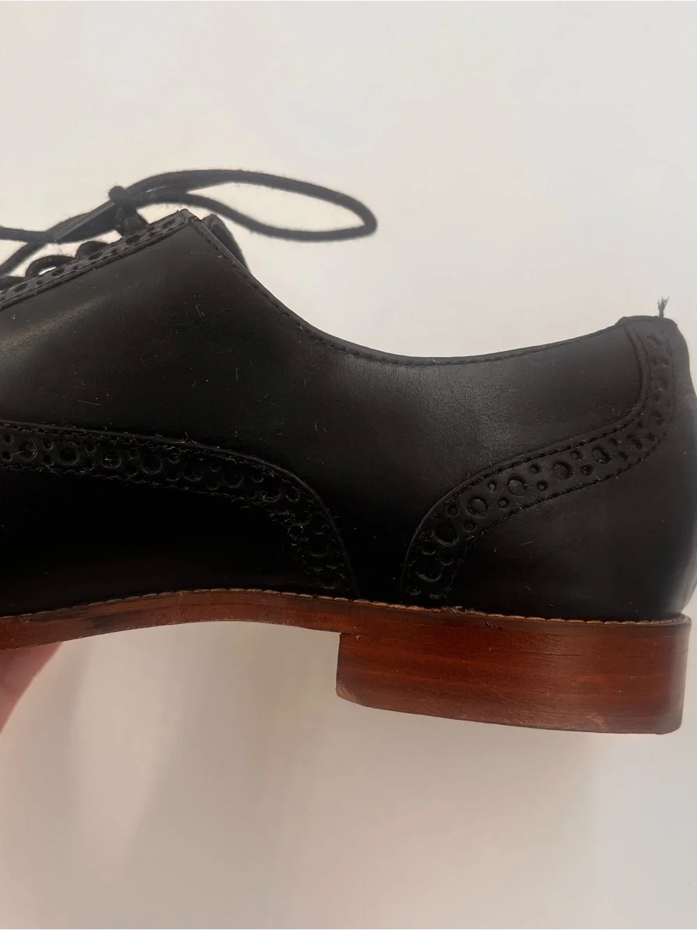 Cole Haan‎ Men’s Leather Wingtip Oxfords Black 10.5B Brogue D35722 Lace-Up
